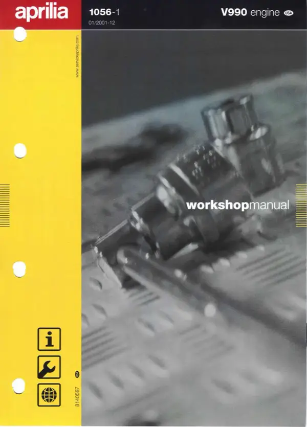 Manual De Serviços – Aprilia – MOTOR V990 – 1997 – 2001