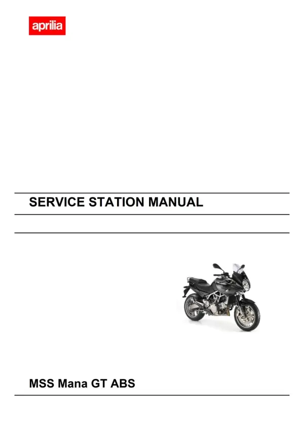 Manual De Serviços – Aprilia – MSS 850 Mana Gt Abs – 2009
