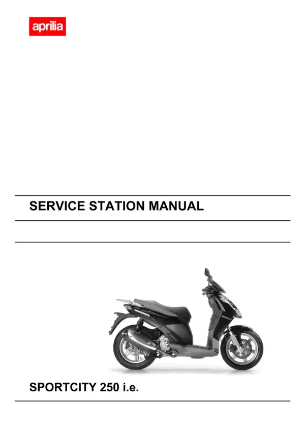 Manual De Serviços – Aprilia – SPORTCITY 250 i.e. – 2007