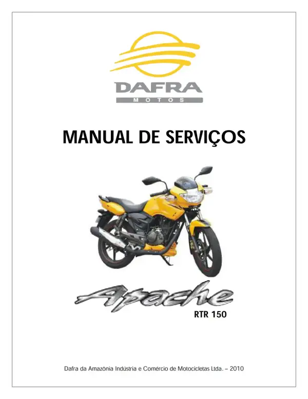 Manual De Serviços – Dafra – Apache RTR 150 – 2010 – 2014