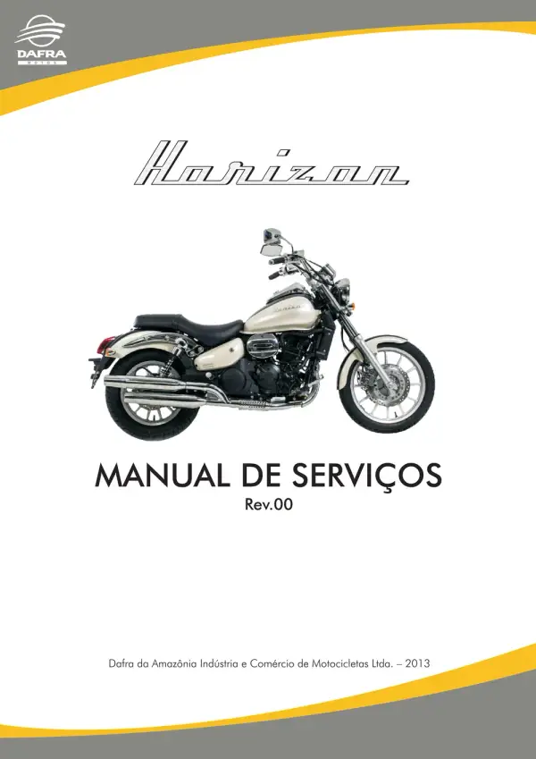 Manual De Serviços – Dafra – Horizon 250 – 2013 – 2017
