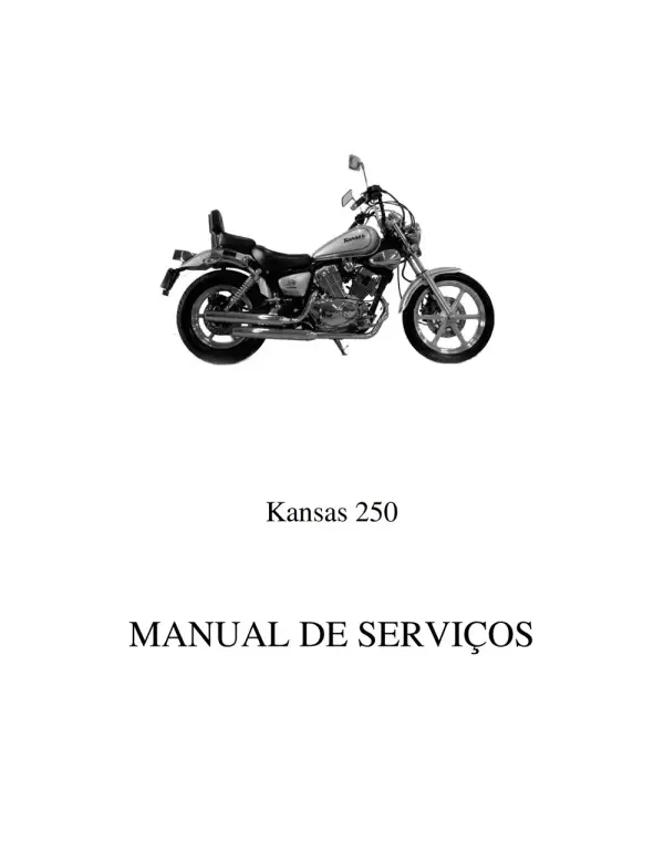 Manual De Serviços – Dafra – Kansas 250 – 2008 – 2012