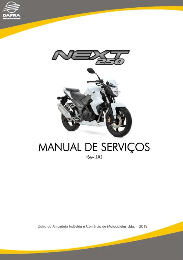 Manual De Serviços – Dafra – Next 250 – 2012 – 2016