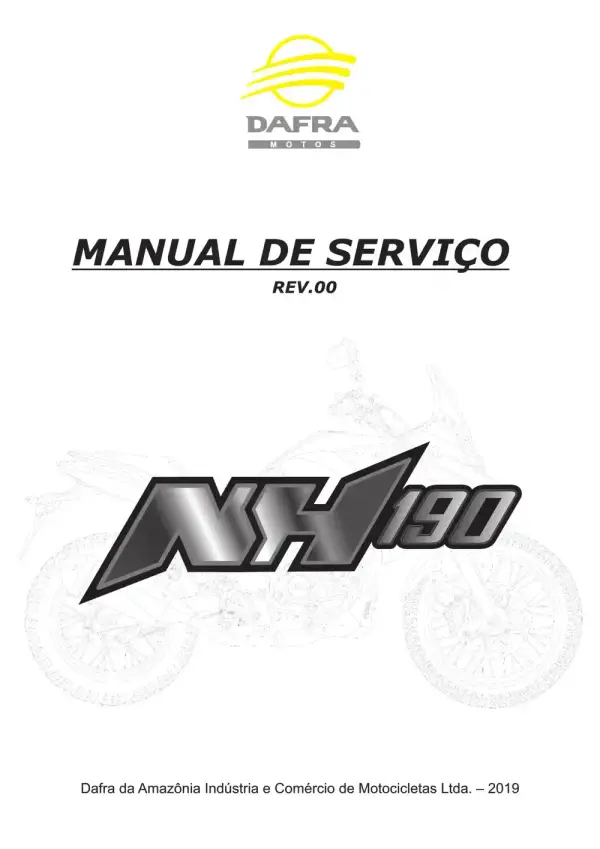 Manual De Serviços – Dafra – NH 190 – 2019