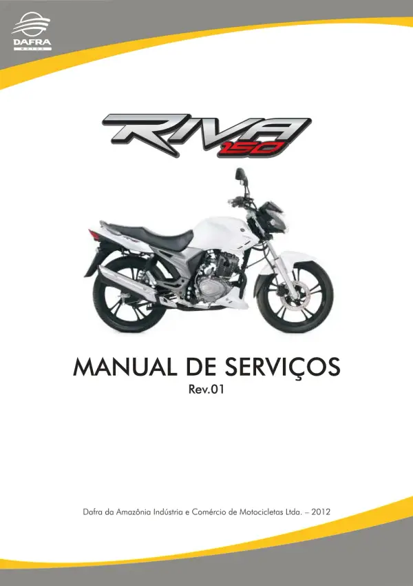 Manual De Serviços – Dafra – Riva 150 – 2012 – 2014