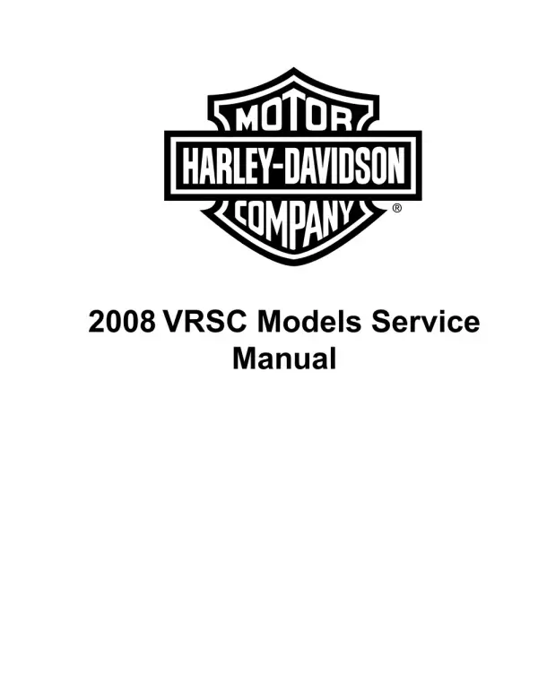 Manual De Serviços – Harley Davidson – VRSC Models – 2008