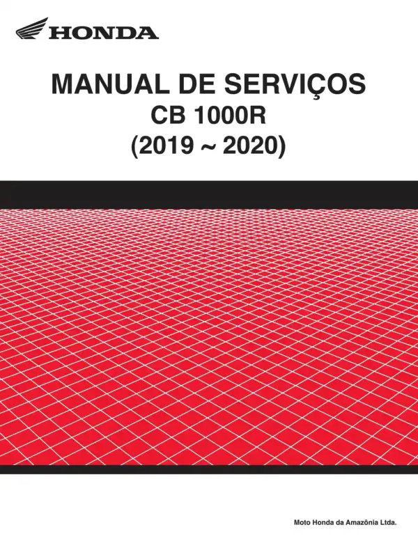 Manual De Serviços – Honda – CB 1000 R – 2019 – 2020