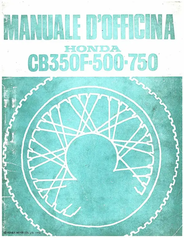 Manual De Serviços – Honda – CB 350 Four – CB 500 Four – CB 750 Four – 1970