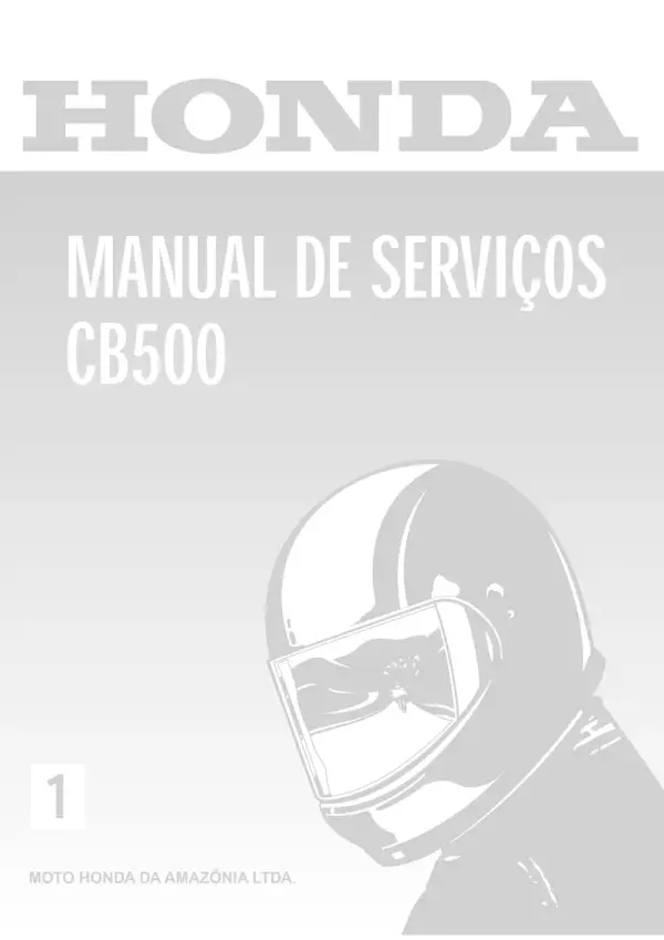Manual De Serviços – Honda – CB 500 – 1997 – 2005