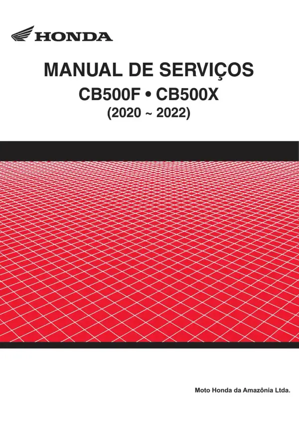 Manual De Serviços – Honda – CB 500 F – CB 500 X – 2020 – 2023