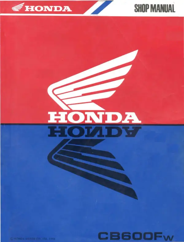 Manual De Serviços – Honda – CB 600F – 1998 - 2004