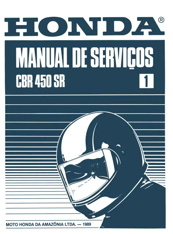 Manual De Serviços – Honda – CBR 450 SR – 1989