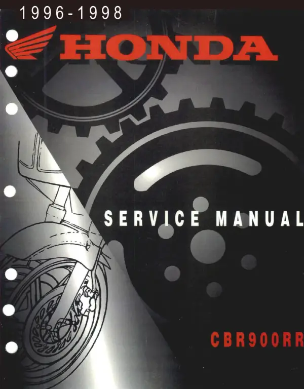 Manual De Serviços – Honda – CBR 900 RR – 1996 – 1998