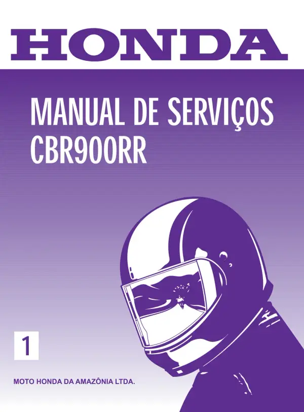 Manual De Serviços – Honda – CBR 900 RR – 1999