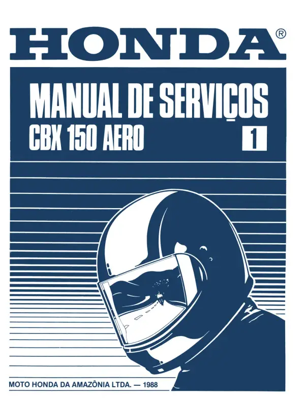 Manual De Serviços – Honda – CBX 150 AERO – 1988