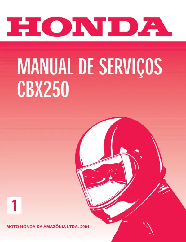 Manual De Serviços – Honda – CBX 250 Twister – 2001