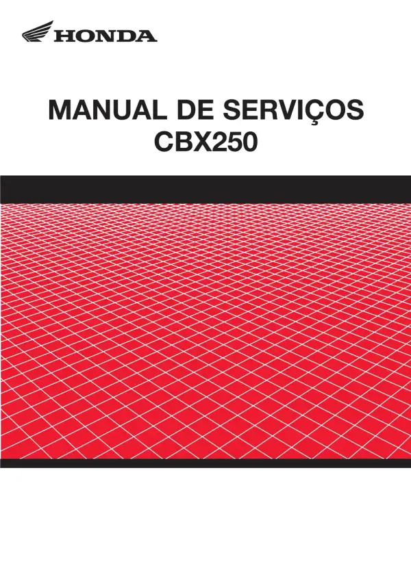 Manual De Serviços – Honda – CBX 250 Twister – 2006