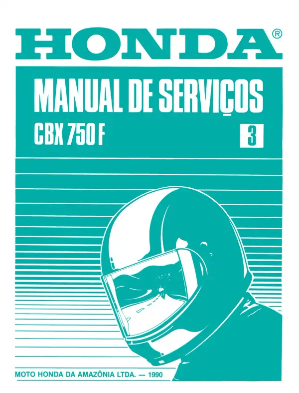 Manual De Serviços – Honda – CBX 750 F – 1987 – 1990