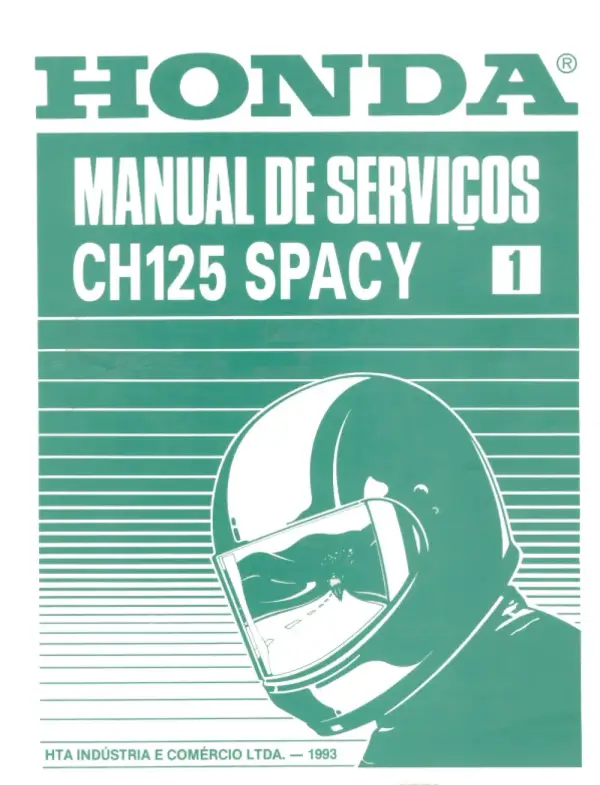 Manual De Serviços – Honda – CH 125 Spacy – 1993