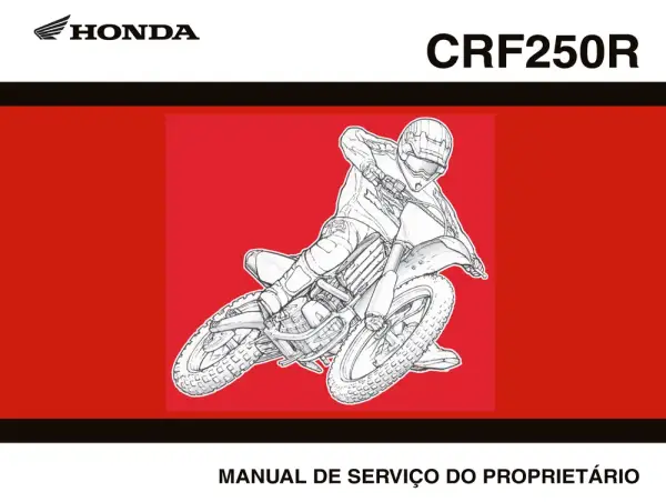 Manual De Serviços – Honda – CRF 250 R – 2006