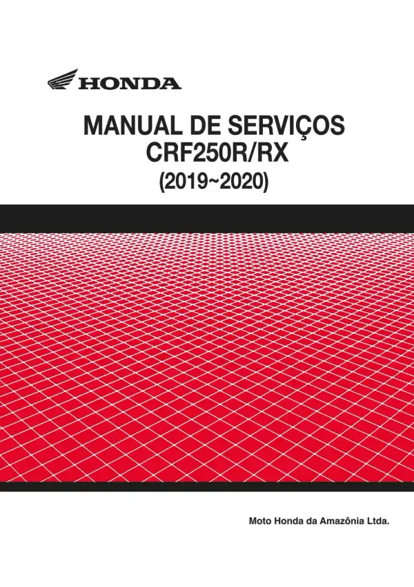Manual De Serviços – Honda – CRF 250 R – CRF 250 RX – 2019 – 2020