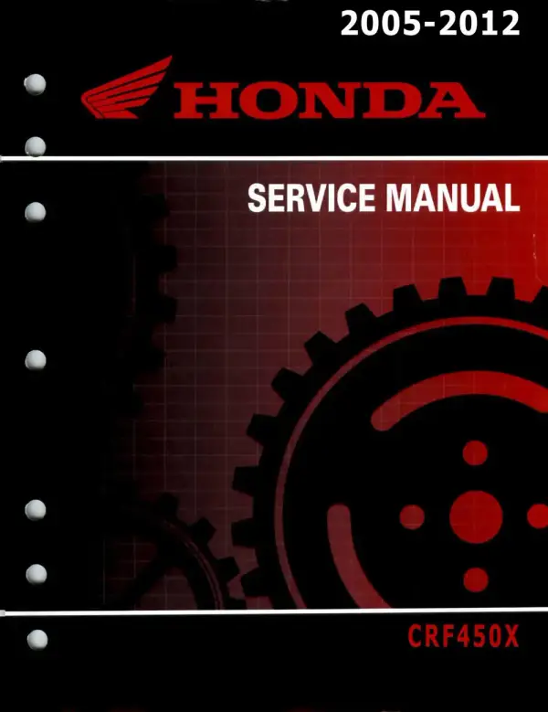Manual De Serviços – Honda – CRF 450 X – 2005 – 2012