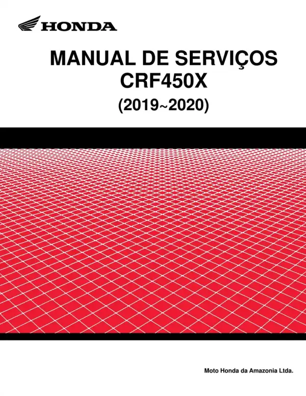 Manual De Serviços – Honda – CRF 450 X – 2019 – 2020