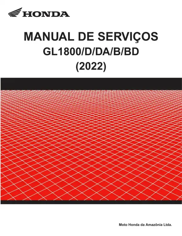 Manual De Serviços – Honda – GL 1800 GOLDWING – 2022
