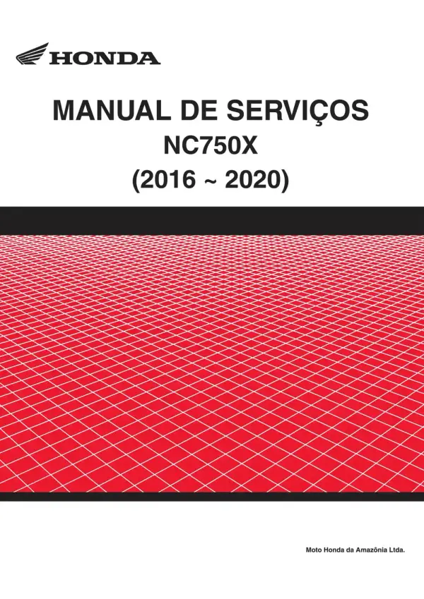 Manual De Serviços – Honda – NC 750X – 2016 – 2020