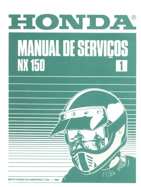 Manual De Serviços – Honda – NX 150 – 1989
