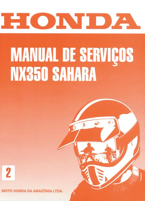 Manual De Serviços – Honda – NX 350 Sahara – 1990 – 1999