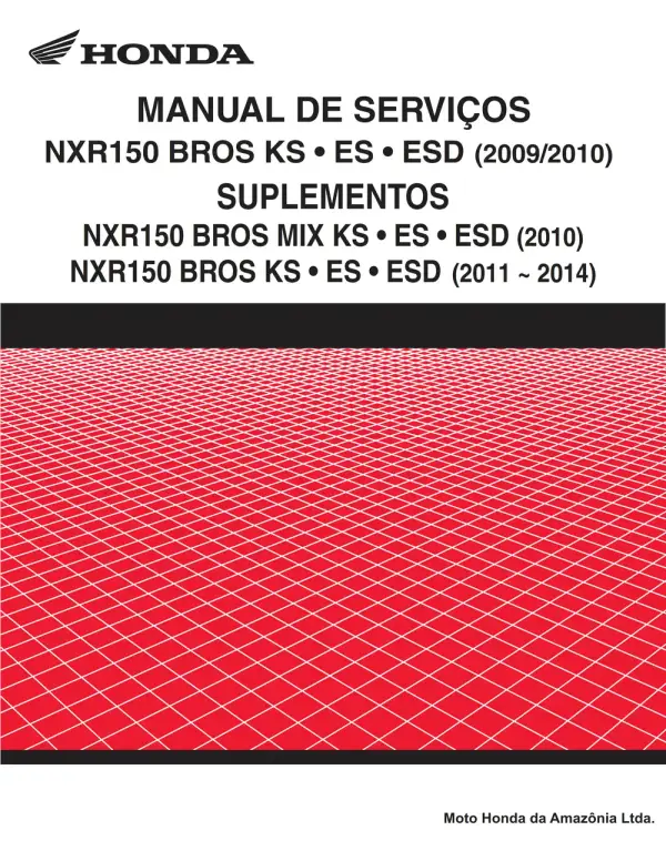 Manual De Serviços – Honda – NXR 150 Bros – KS – ES – ESD – 2009 – 2014