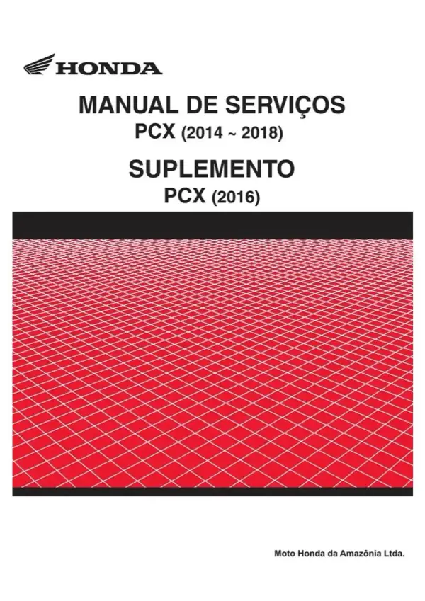 Manual De Serviços – Honda – PCX 150 – 2014 – 2018