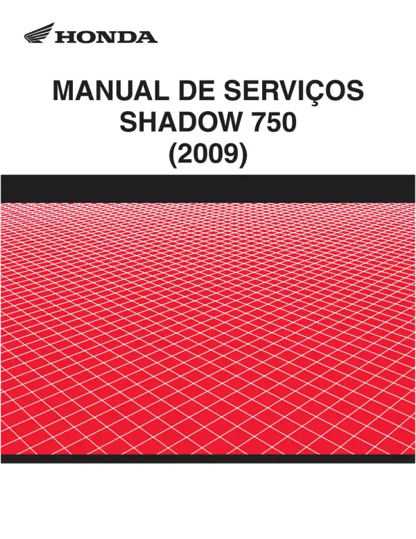 Manual De Serviços – Honda – SHADOW 750 – 2009