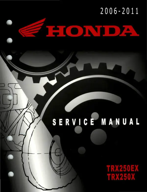 Manual De Serviços – Honda – TRX 250 X – EX – 2006 – 2011