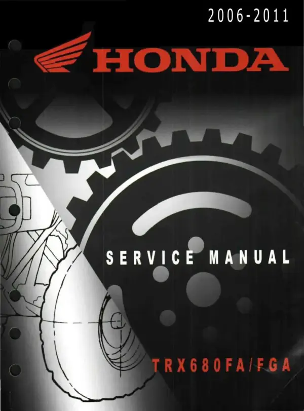 Manual De Serviços – Honda – TRX 680 FA- FGA – 2006 – 2011