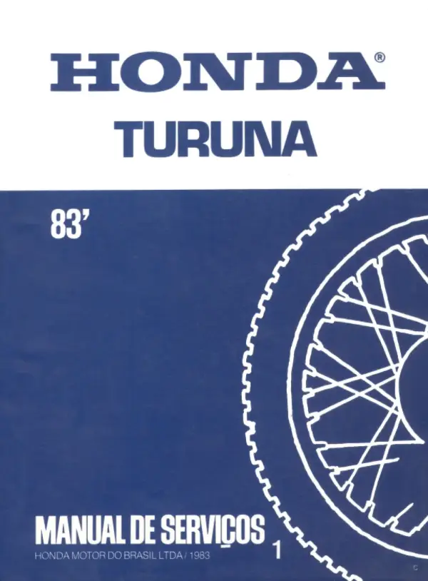 Manual De Serviços – Honda – Turuna 125 – 1983