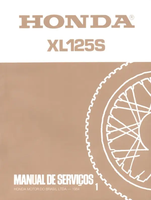 Manual De Serviços – Honda – XL 125S – 1984