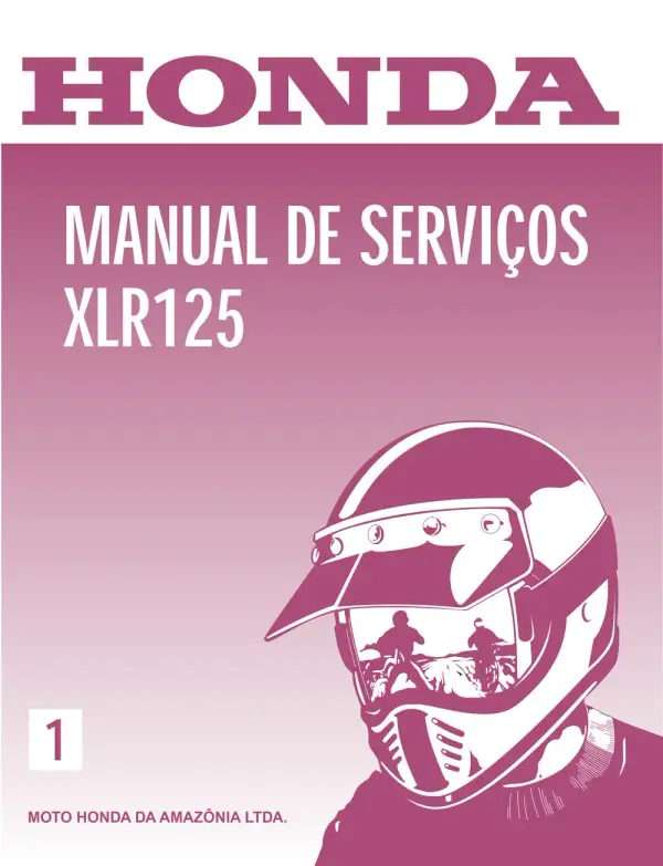 Manual De Serviços – Honda – XLR 125 – XLR 125 ES – 2000