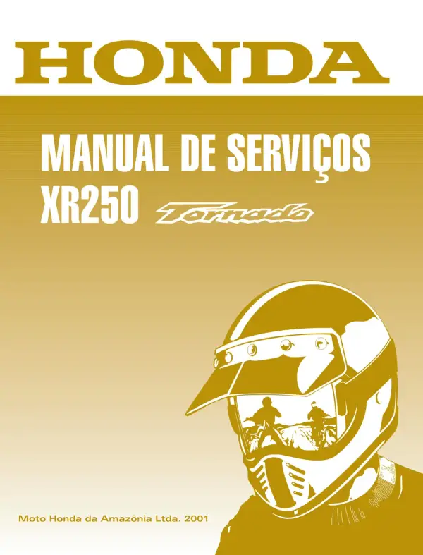 Manual De Serviços – Honda – XR 250 Tornado – 2001 – 2008