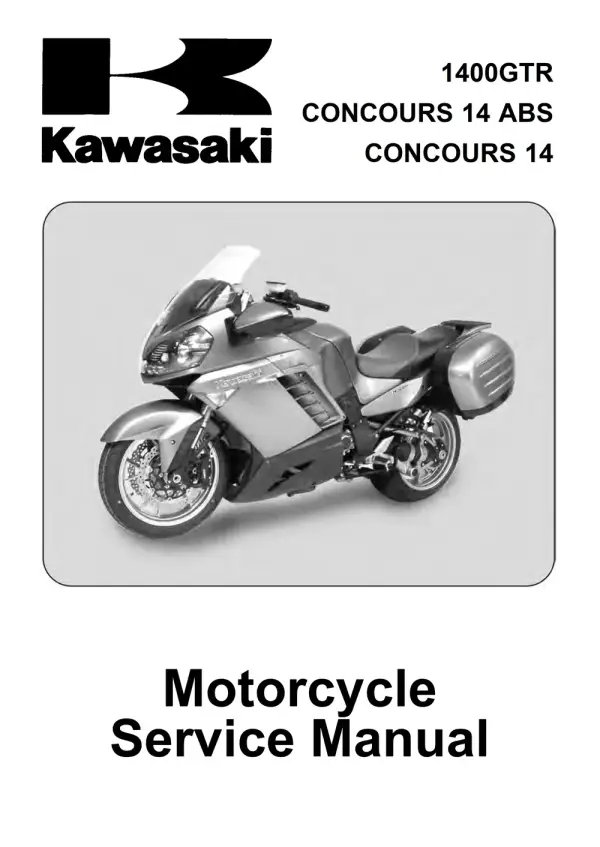 Manual De Serviços – Kawasaki – 1400 GTR – CONCOURS 14 – CONCOURS 14 ABS – 2008