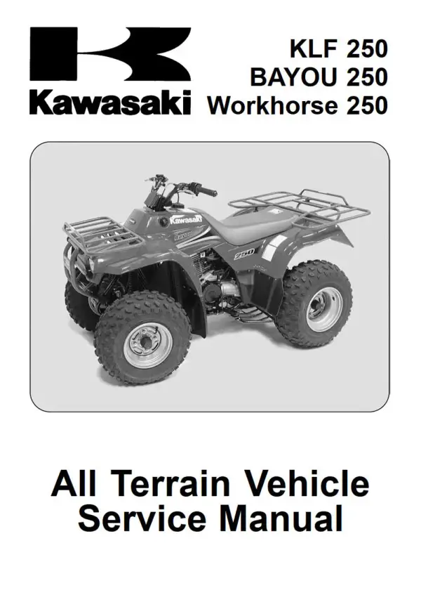 Manual De Serviços – Kawasaki – KLF 250 – BAYOU 250 – Workhorse 250 – 2003 – 2006