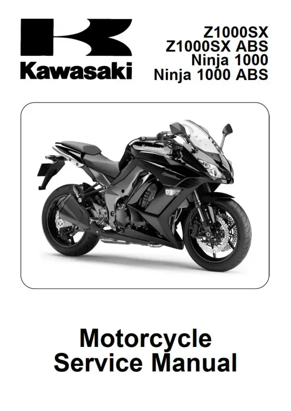Manual De Serviços – Kawasaki – Ninja 1000 – Ninja 1000 ABS – Z1000 SX – Z1000 SX ABS – 2011 – 2012
