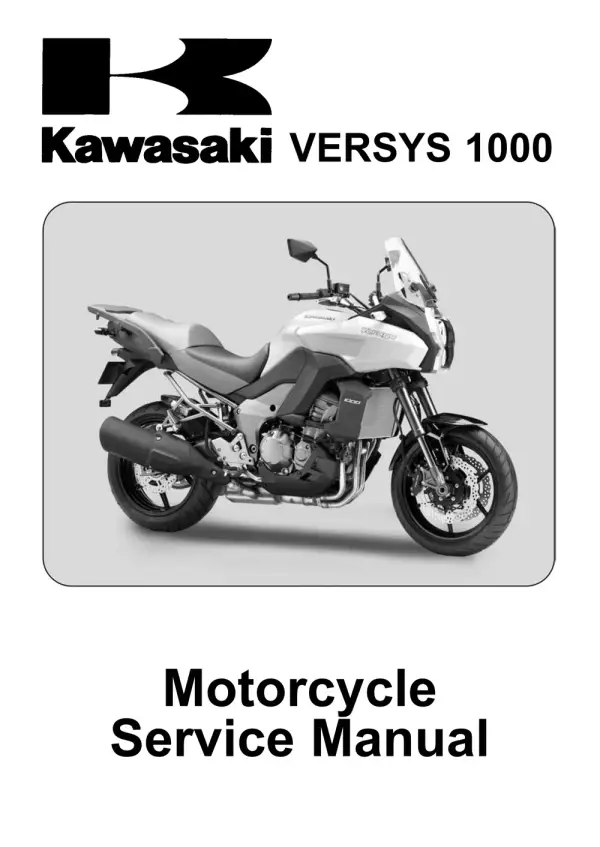 Manual De Serviços – Kawasaki – Versys 1000 – 2011 – 2012