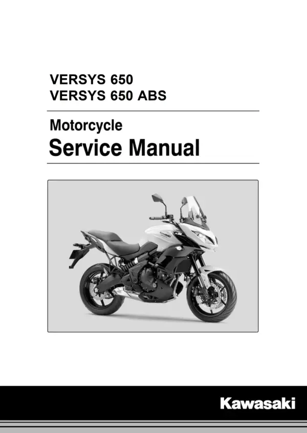 Manual De Serviços – Kawasaki – Versys 650 – Versys 650 ABS – 2015