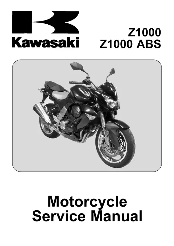Manual De Serviços – Kawasaki – Z1000 – Z1000 ABS – 2007 – 2009