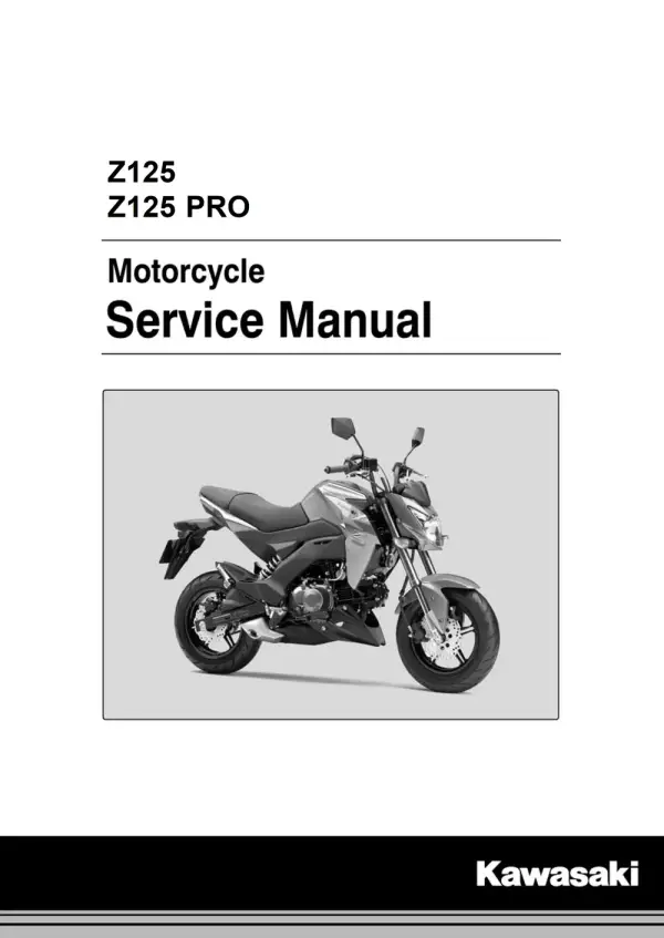 Manual De Serviços – Kawasaki – Z125 – Z125 Pro – 2016 – 2017