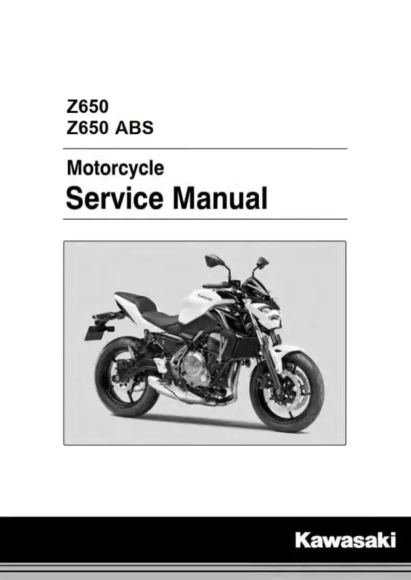 Manual De Serviços – Kawasaki – Z650 – Z650 ABS – 2017