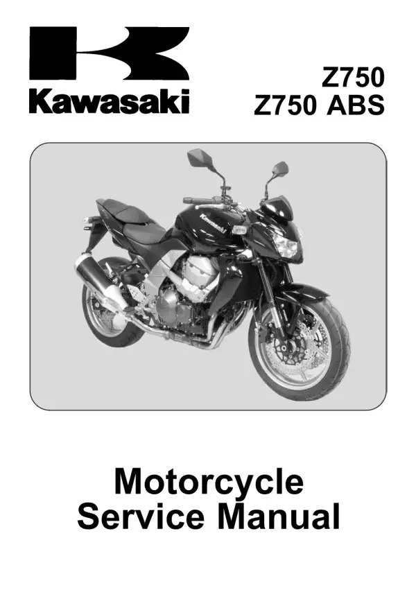 Manual De Serviços – Kawasaki – Z750 – Z750 ABS – 2007 – 2008