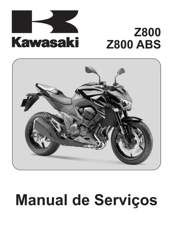 Manual De Serviços – Kawasaki – Z800 – Z800 ABS – 2013